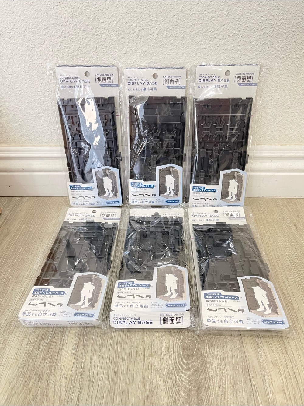 6 Gundam Connectible Display Cage Base Sidewall Yamada DAISO Japan Side Wall New